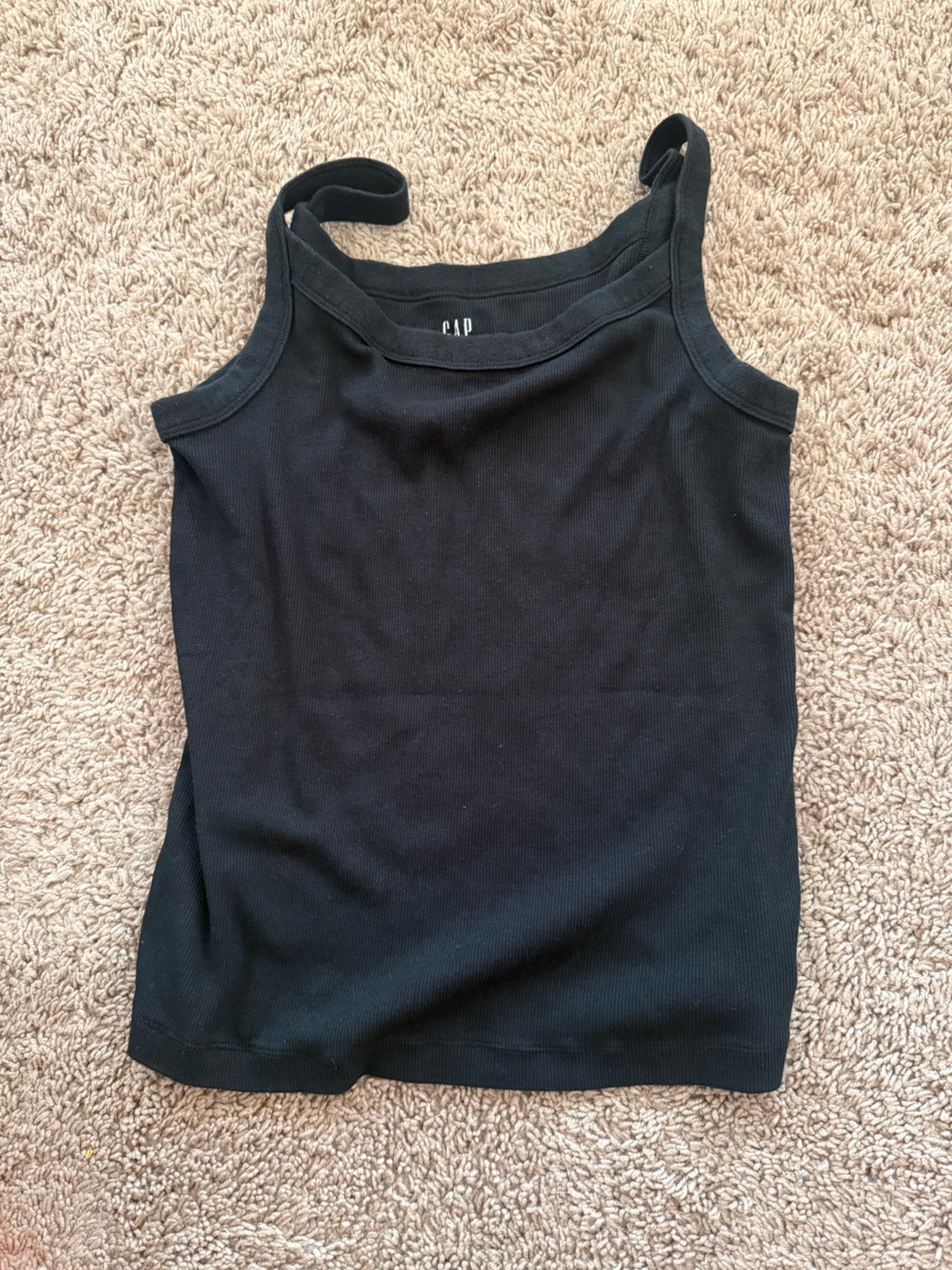 GAP Black Ribbed Sleeveless Tank